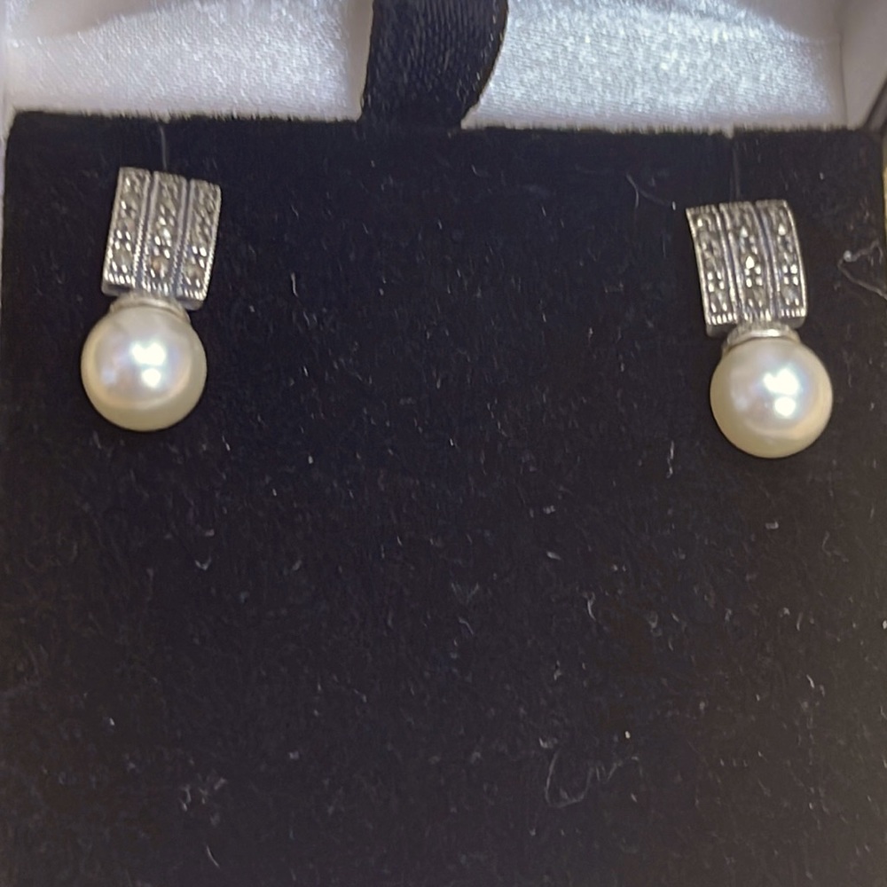8 mm Pearl 925 Sterling Silver Earrings